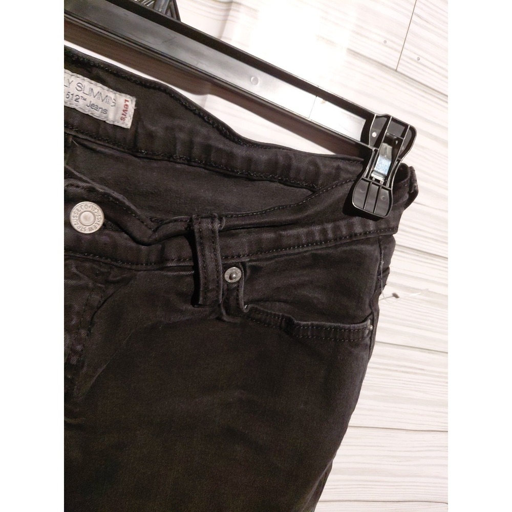 Levi's 512 Perfectly Slimming Boot Cut Jeans Retro Chic Edgy Western Style Sz 14 - Picture 5 of 13